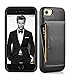 ZVE Wallet Case for Apple iPhone SE 2020 and iPhone 7/8, 4.7 inch, Slim Leather Wallet Case with Credit Card Holder Slot Pocket Protective Case Cover for Apple iPhone SE/7/8 - Black