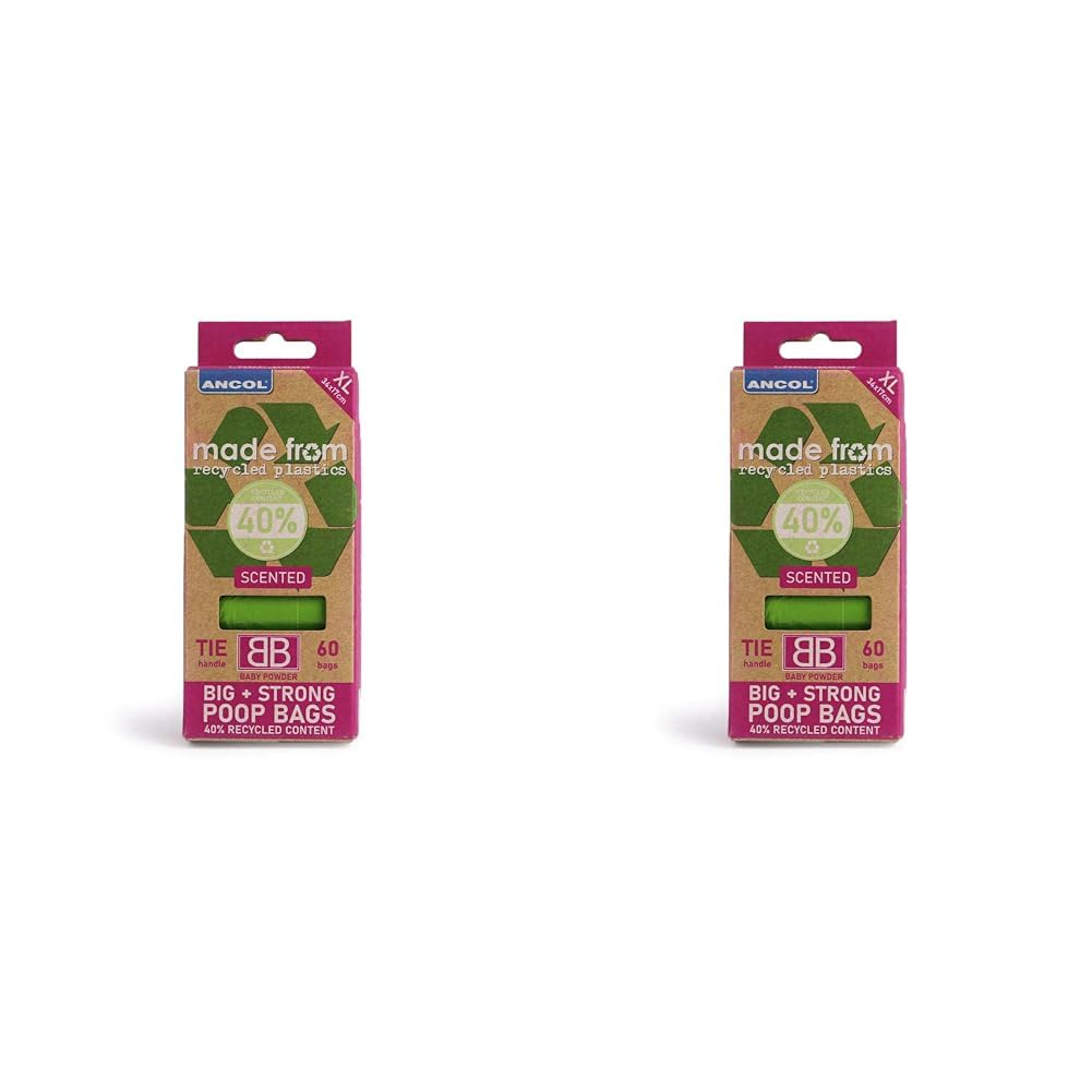 Ancol Made From Scented Poop Bag 4 x refill packs (Pack of 2)
