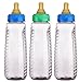 Gerber First Essentials Clear View BPA Free Plastic Nurser With Latex Nipple, Blue/Green, 9 Ounce, 3 Pack
