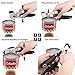 Can Opener Heavy Duty Tin Opener Professional Stainless Steel NO-Rust Manual Opener Ergonomically Designed Handle and Easy to Turn Knob -Dishwasher Safe（Black)