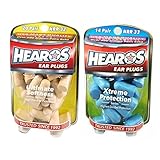 Hearos Ultimate Softness Series Foam Earplugs (20-Pair) with Hearos Xtreme Protection Serires Super Soft Comfortable Ear Plugs - (14 Pairs)