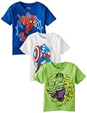 Marvel Little Boys' Character T-Shirt Three-Pack