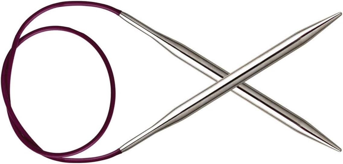 KnitPro Nova Fixed Circular Needles 16" (40cm), Silver, 4.00 mm - Image 3