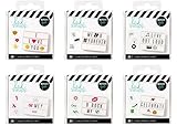 Heidi Swapp - Lightbox Inserts - Icons - Emoji, Basic, Black, Holiday, Pink & Bright - 6 Item Set