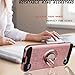 LG Q6 Phpne Cases,LG Q6 Plus Case,LG G6 Mini/LG Q6+ Case with HD Phone Screen Protector,YmhxcY 360 Degree Rotating Ring & Bracket Dual Layer Resistant Back Cover for LG Q6-ZH (ZH-Rose Gold-1)
