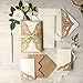 24pcs Vintage Wedding Invitations Cards with Laser Cut lace Flower for Bridal Shower,Engagement,Anniversary or other Event Ideas