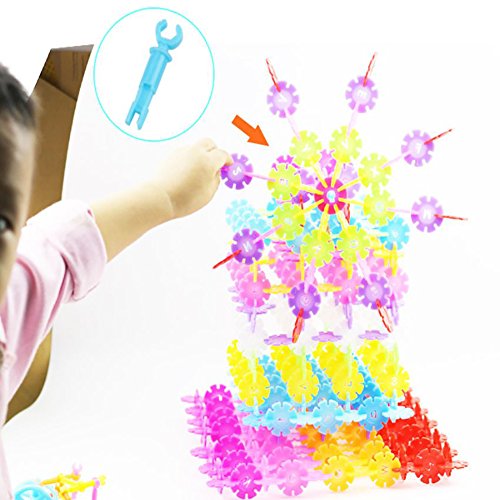 NanHong roll outThe New With shaft Snowflake Plastic Building Blocks Toy, Two kinds different Educational Construction Engineering Building Blocks Set | Interlocking Building Connecting box Kit