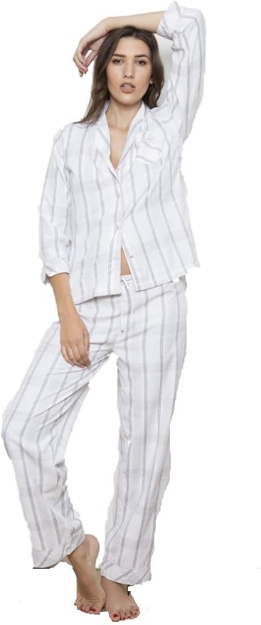 T-shirts De Nuit En Coton Pour Femme - Pyjama Rayé En Coton