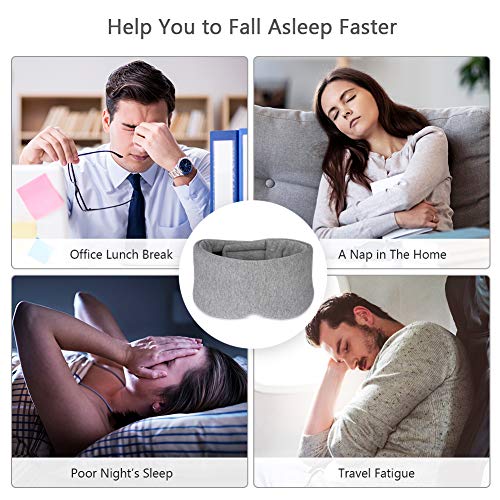 Cotton Sleep Mask, Bosiwee Eye mask for Sleeping Light Blocking, Soft and Comfortable Night Eyeshade for Men Women, Adjustable Breathable Sleeping Mask, Handmade - Thumbnail 5