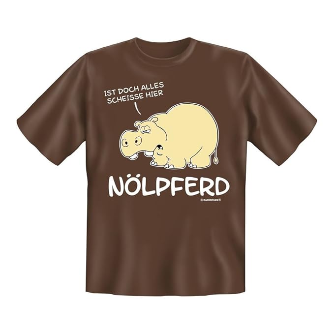 Rahmenlos Fun-T-Shirt: Nölpferd - Geschenkidee - 100% Baumwolle - Top Qualität