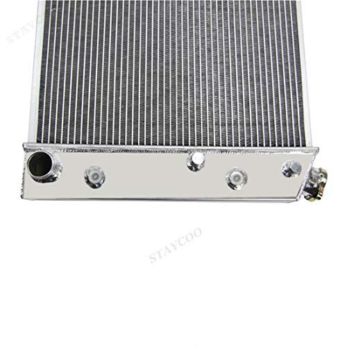 STAYCOO 4 Row Aluminum Radiator +2X12" Fan +Shroud&Thermostat Relay Kit for 1973-86 Chevy/GMC C/K Series,1971-90 Caprice,1968-73 Chevelle,72-87 El Camino &More GM Cars - 34" Overall Width