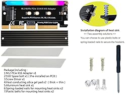 Bejavr M.2 PCIe NVMe Adapter SSD Expansion Card