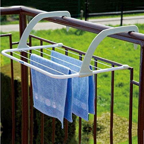 Xigeapg Portable Foldable Drying Rack Clothes Punch Free Hanger Winter Heating Radiator Balcony Clothes Hanger 52X16X34.5Cm - Thumbnail 4