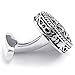 KONOV 2pcs Rhodium Plated Men's Vintage Celtic Cross Shirts Cufflinks, Wedding, Silver, 1 Pair