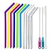 Tomnk Reusable Straws Set 6 PCS Silicone Rubber Straws for 20 30oz Yeti Tumbler/Rtic Straws,4 PCS Stainless Steel Straws and 3 Cleaning Brushes