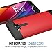 MoKo ASUS Zenfone 2 Laser Case - [Scratch Resistant] Armor Series Dual Layer Protection - Bumper Cover for ASUS Zenfone 2 Laser (ZE550KL / ZE551KL) 5.5 Inch Smartphone 2015 Release, RED