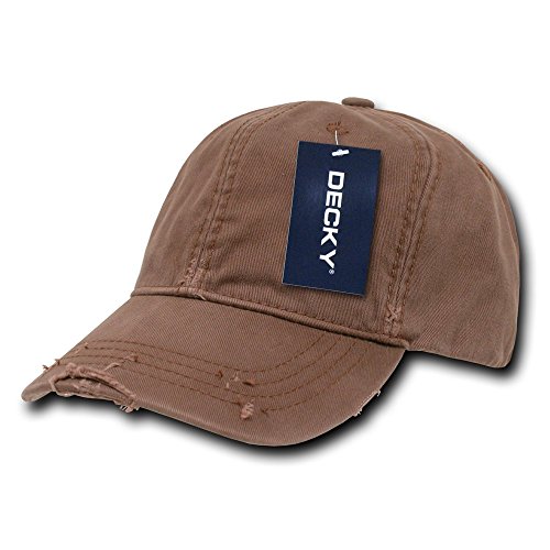 DECKY Vintage Fitted Polo Cap, Hot Chocolate, X-Large