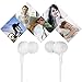 In-Ear Earphones Ztent Premium Stereo 3.5mm Jack HD Stereo Earbuds Wired Headphones with Mic Noise Cancelling Bass Sweatproof Perfume Headsets (White)