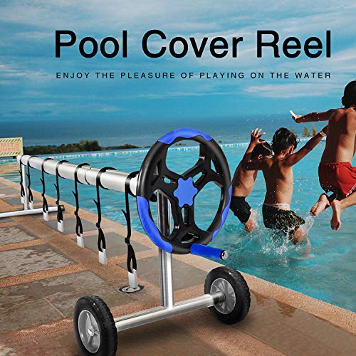 Puluomis 20 Feet Pool Solar Cover Reel Set for Inground Swimming Pool