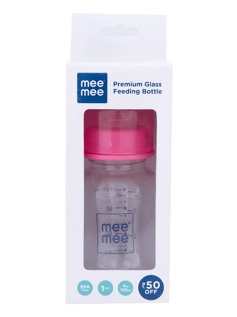 mee mee glass feeding bottle 120ml