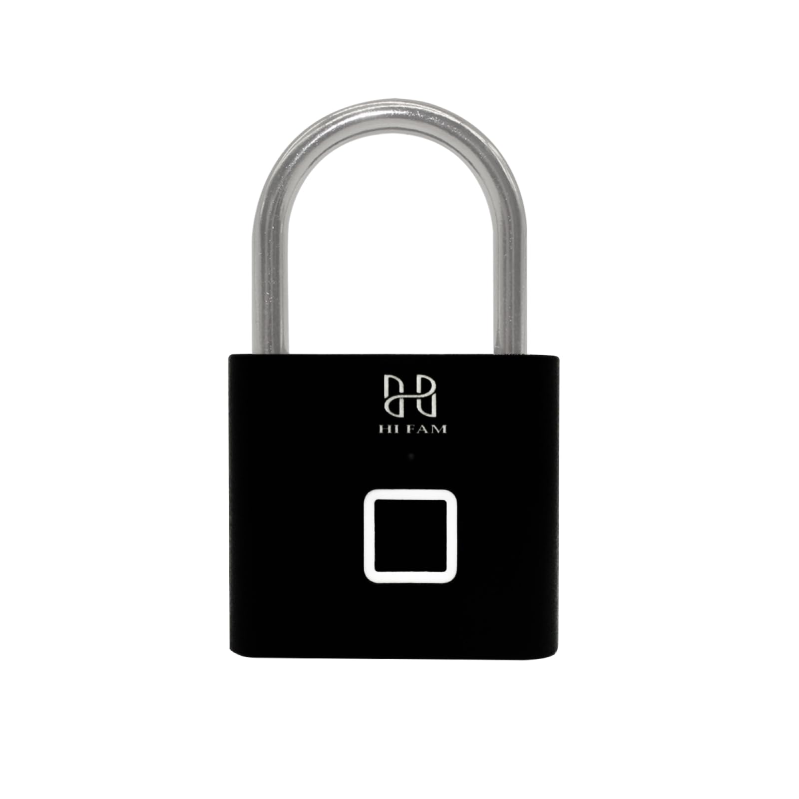 Photo 1 of HIFAM Fingerprint Padlock, Keyless Biometric Gate Locks for Outdoor Fence Storage Gym, Smart Lock with USB Rechageable (Black)