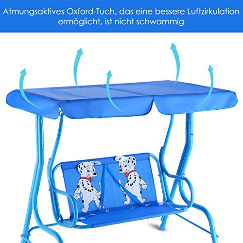 COSTWAY Kinder Hollywoodschaukel Kinderschaukel Gartenschaukel Garten Schaukel Gartenliege Schaukelbank Gartenbank mit… – Bild 8