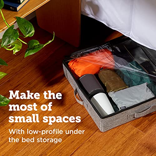 storageLAB Low Profile Under Bed Storage Containers, 4.5 Inches Tall
