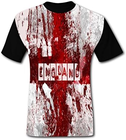 LZSCYZS England Flag Men's Printing 2018 World Cup Adults T-Shirt Tee Shirt Tops for Men Women 3XL
