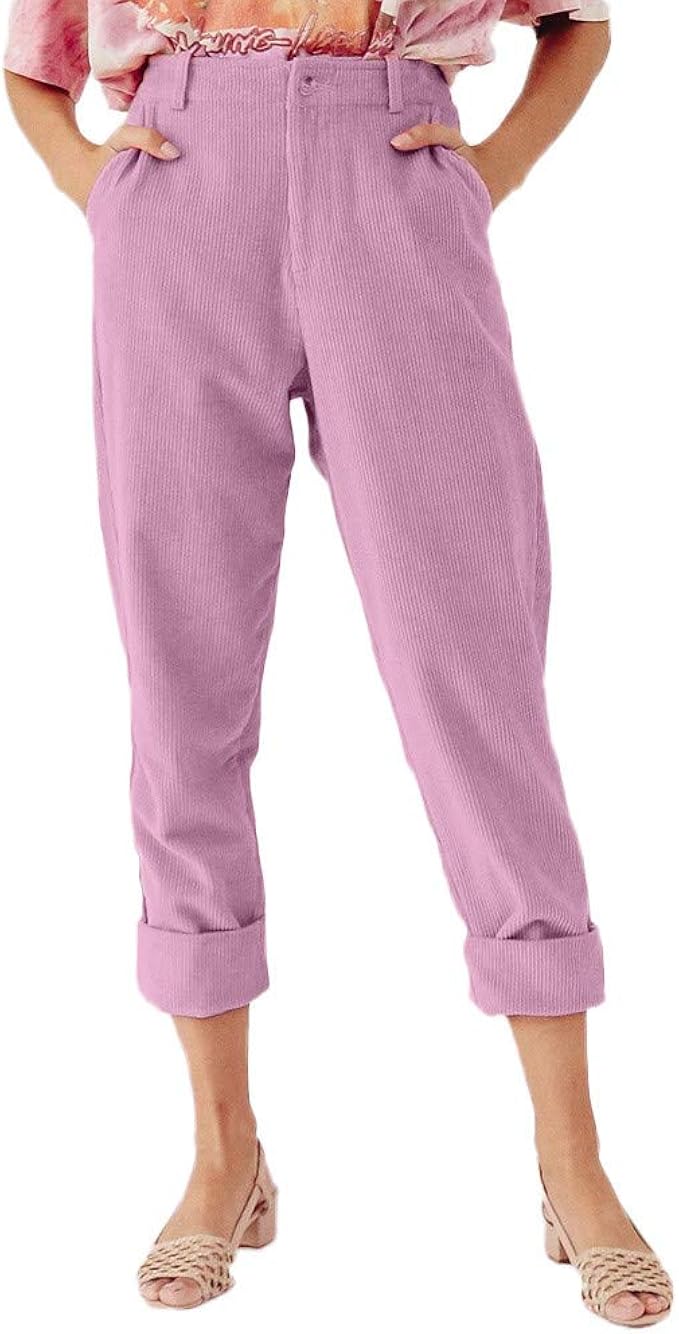 corduroy trousers pink
