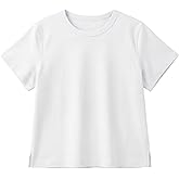 Stelle Women's Cotton T-Shirts Crewneck Short Sleeve Basic Tees Summer Casual Solid Crop Tops
