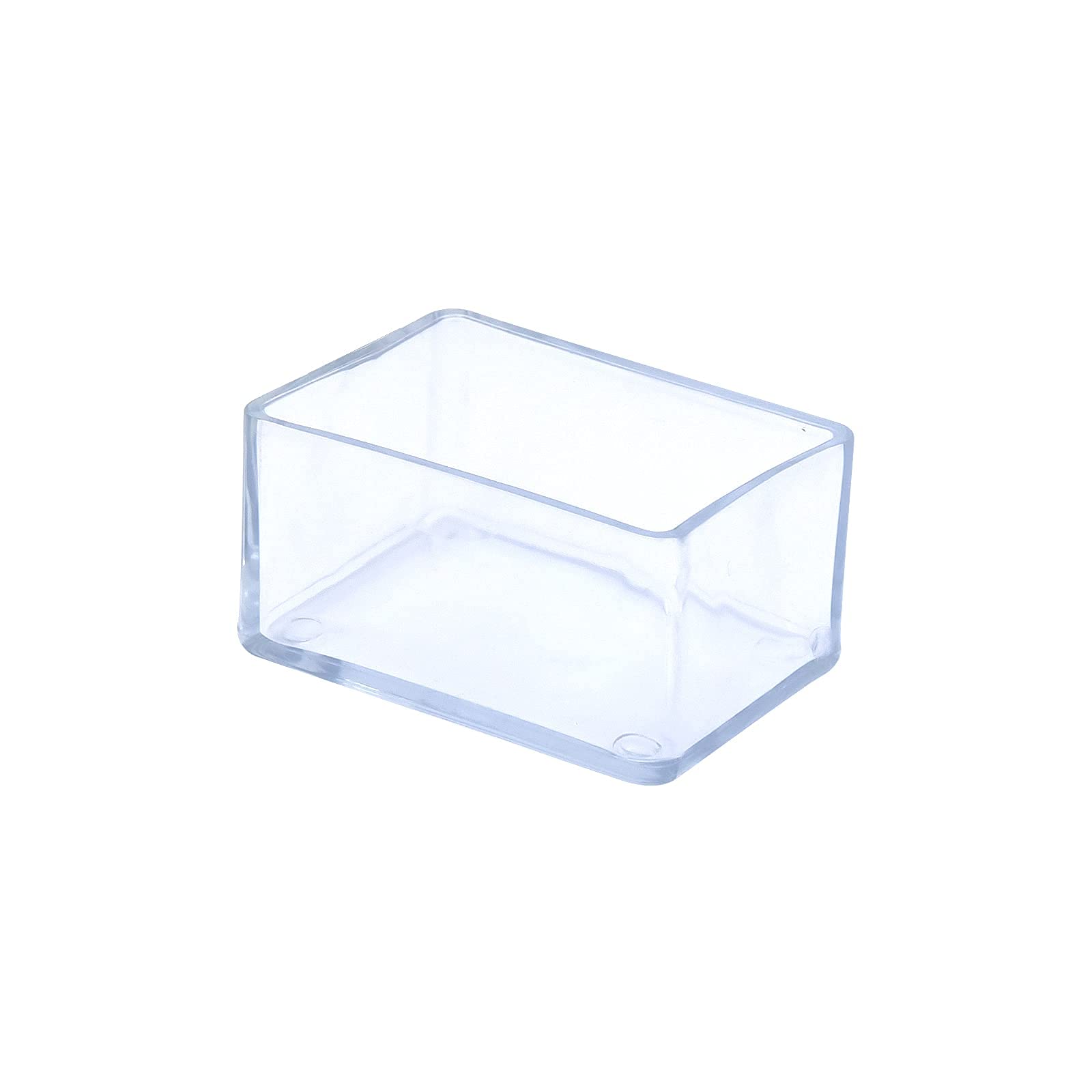 Flyshop 12PCS Chair Leg Caps, PVC Furniture Floor Protectors, Non-Scratch Rectangle Table Chair Leg Tips Caps, 1" x 1-3/4", 25 x 45mm, Transparent