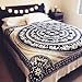 EYES OF INDIA - Queen White Hippie Indian Elephant Mandala Tapestry Bedspread Beach Dorm Bohemia