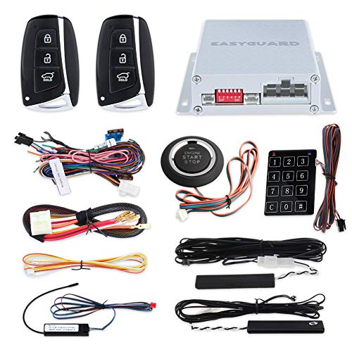 EASYGUARD EC002-HY Rolling Code PKE car Alarm System Passive keyless Entry Remote Starter Touch Password Entry keyless go