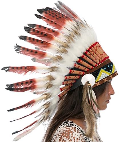 The Sounding Iron Feather Headdress | Native American Indian Style | Many Colors