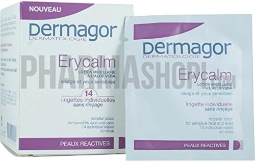 Dermagor Erycalm Micellar Lotion Non-Rinse 14 Individual Wipes