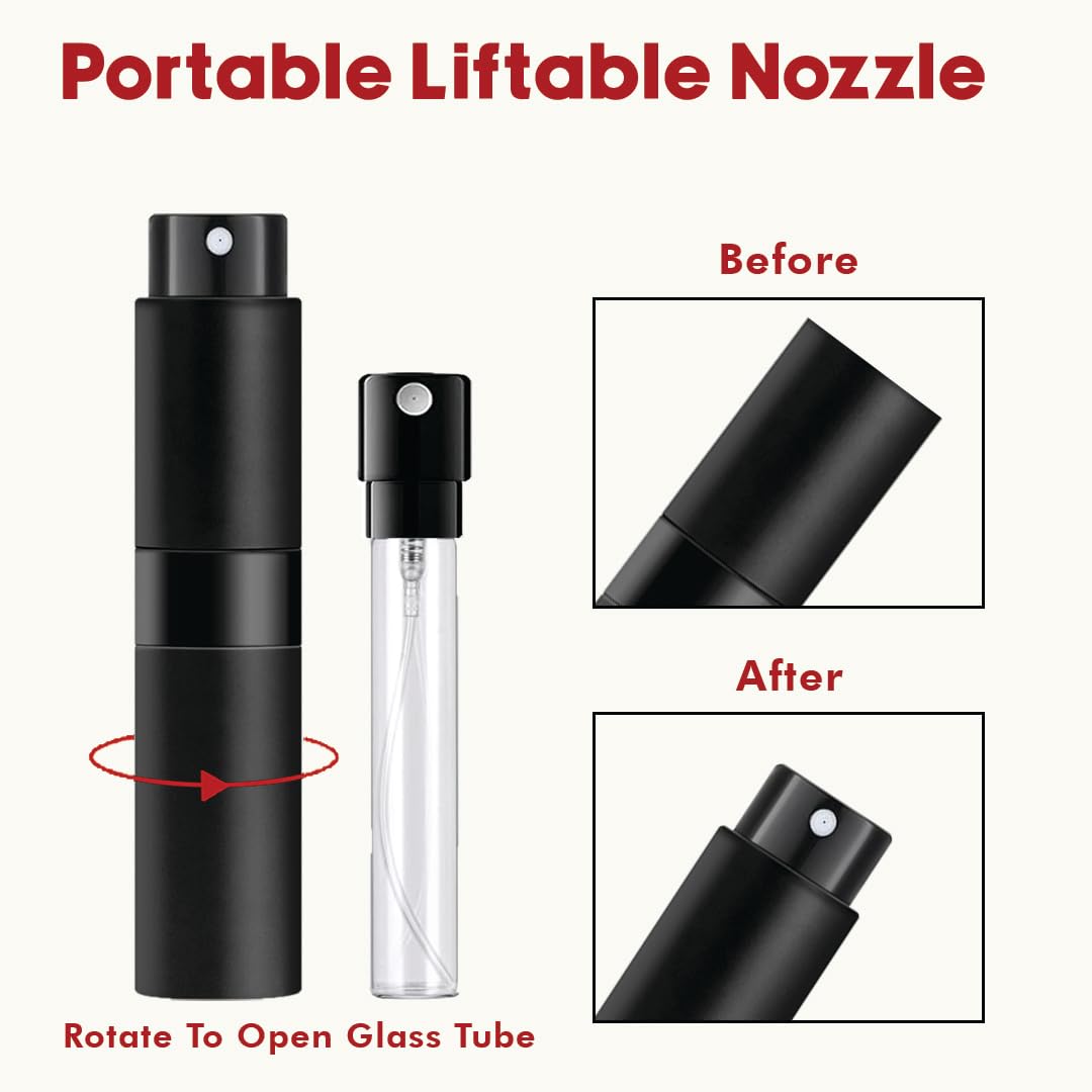 8ml Perfume Atomizer, 5 pcs Perfume Travel Refillable Bottle, Empty Cologne Travel Bottle, Atomizer Sprayer For Perfume