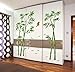 ufengke Chinese Stytle Green Bamboo and Bird Wall Decals, Living Room Bedroom TV Wall Removable Wall Stickers Murals
