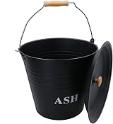 Marco Paul Ash Bucket with Lid 12L Dark Grey Metal Fireplace Accessory view 3