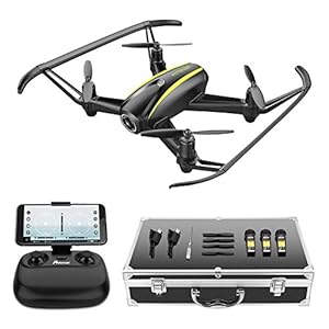 Potensic Drone U36W con Maleta con Control Remoto, Función de Estabilización de Altitud, WiFi FPV 2.4Ghz Cámara HD, Funciones de Aterrizaje y Despegue y Alarma de Fuera Límite de Vuelo Antiperdida