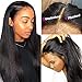 Hermosa 13x4 Lace Front Human Hair Wigs Pre Plucked with Baby Hair 220% Density 12A Brazilian Straight Human Hair Lace Front Wigs for Women Natural Hairline Natural Color 18 inch