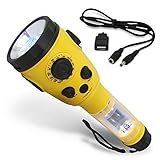 Total Survival Dynamo Hand Crank or 110V AC Charge, AM/FM NOAA Weather Emergency Radio, Smart Phone Charger Flashlight Camping Lantern
