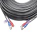 Loocam 300ft All-in-one BNC Video and Power Cable for CCTV Security Camera,Extension Coaxial Cable with BNC Video and Power Connectors Copper Braid Shielded Wire for Surveillance Camera System(black)