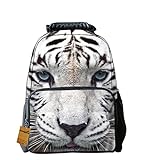 OrrinSports Felt Fabric School Backpack Bags 3D Animal Print Cute Hiking Laptop Daypacks TigerA-16