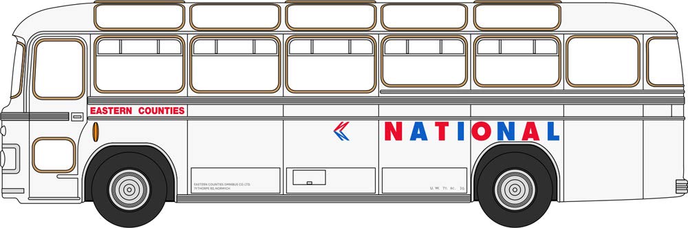 Oxford Diecast NMW6003 Bristol MW6G Eastern Counties NBC