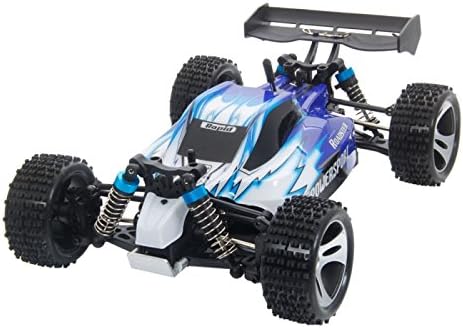 RC Cars - Wltoys A959 Vortex 1/18 2.4G 4WD Electric RC Car Off-Road Buggy RTR Blue