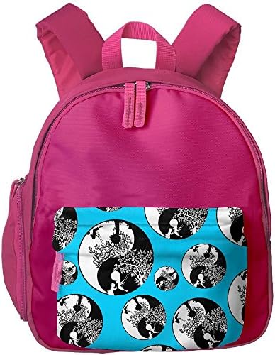 Nature Yin Yang Student Cartoon Carrying Bookbags Printed Anti-lost Schoolbags