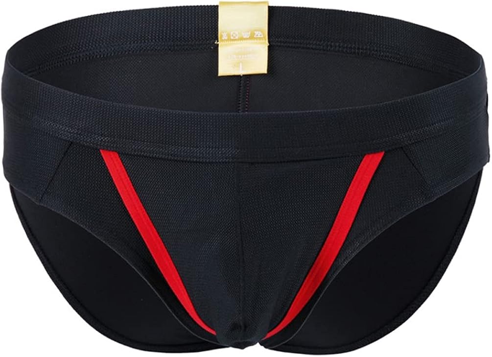 Junhouse Mens Briefs Mesh Open Fly Pouch Briefs Breathable Stretch