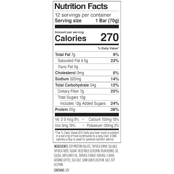 PROBAR – PROTEIN BAR, COFFEE CRUNCH, NON-GMO, GLUTEN-FREE, HEALTHY, PLANT-BASED, WHOLE-FOOD INGREDIENTS, NATURAL ENERGY (12 COUNT)