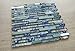 Tenedos Blue Stainless Steel with Blue (Diamond Shape) Glass and Galaxy Glass Wall Mosaic Tile