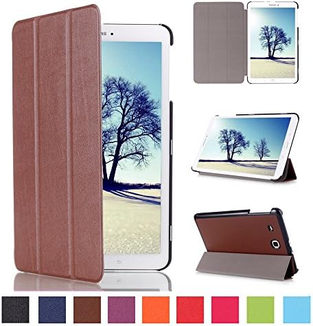 Galaxy Tab E 9.6" Tablet Case,T560 Case,LLcase Ultra Slim Fit Lightweight Protective Case Cover for Samsung Galaxy Tab E 9.6 SM-T560/T561/T565/T567V Tablet (brown)